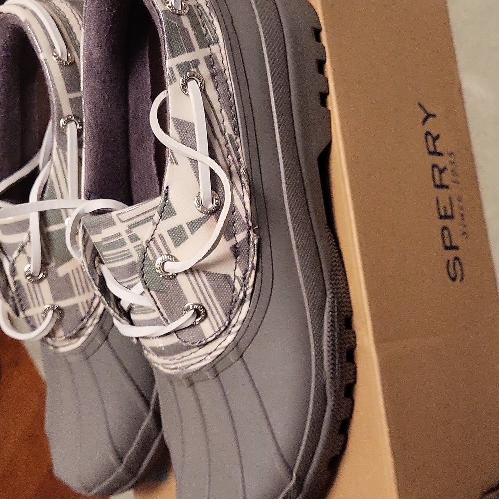 Sperry Grey Rain Shoes - Picture 2 of 6